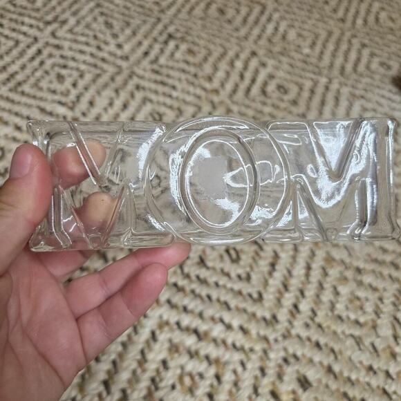 Fostoria for Avon MOM Glass Paperweight Picture Frame Mothers Day Crystal VTG - Picture 1 of 14